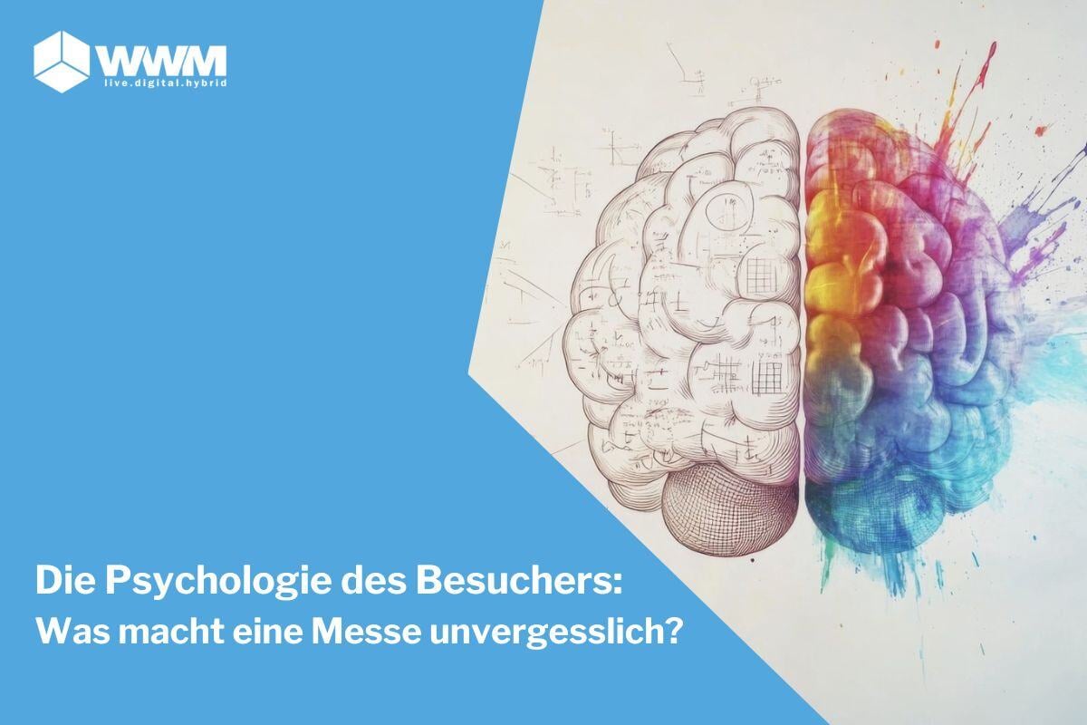 Illustration eines Gehirns mit einer analytischen und kreativen Seite, begleitet von dem Text: 