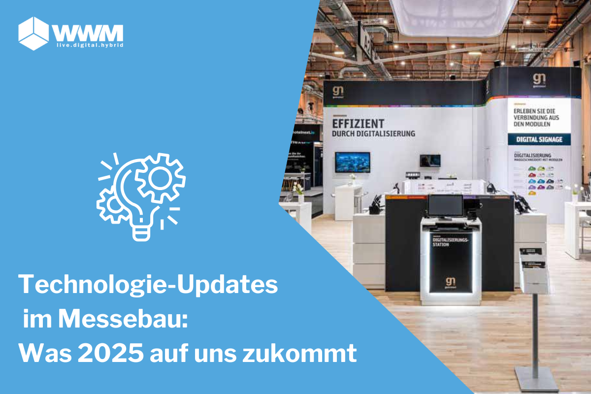 Titelbild-Technologie-Updates im Messebau: Was 2025 auf uns zukommt