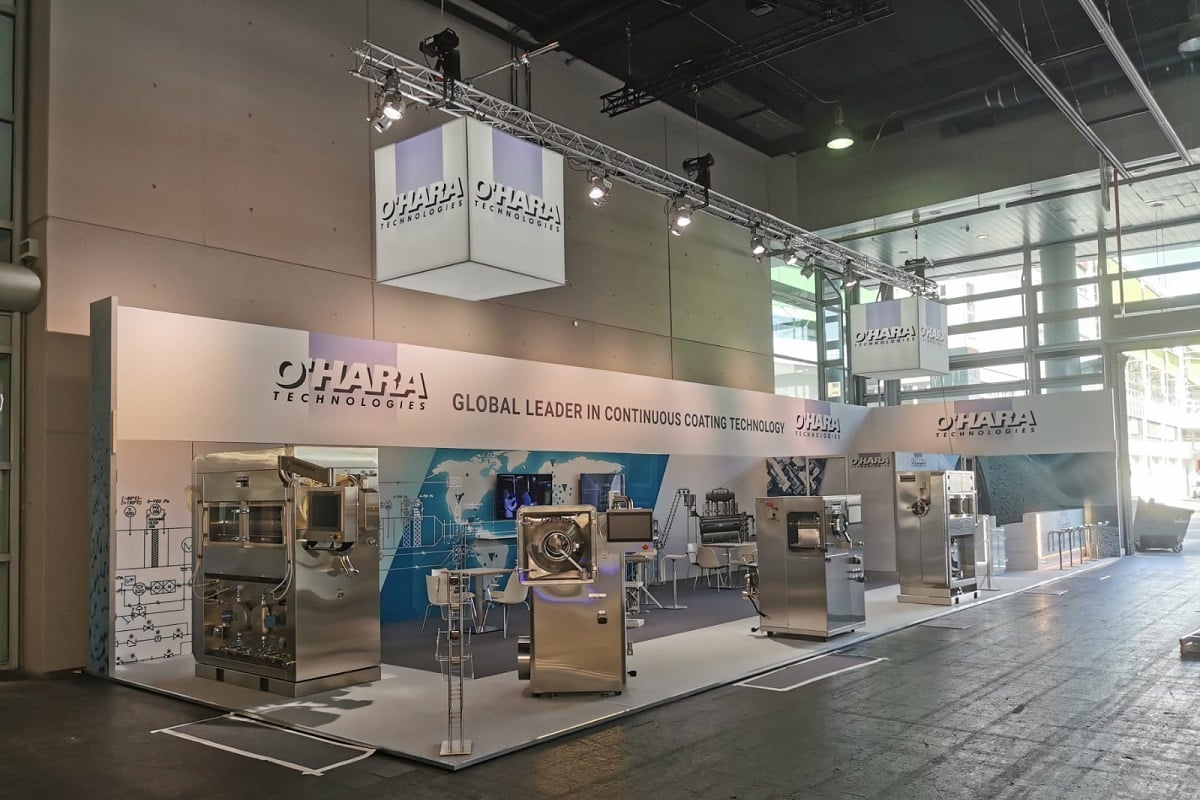 Messestand für O'Hara Technolgies Inc. auf der Achema in Frankfurt