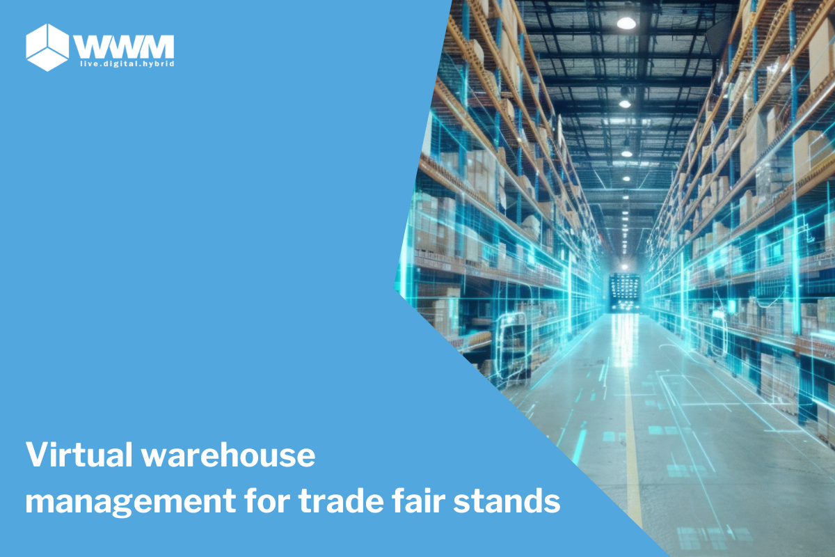 Virtual warehouse management for trade fair stands